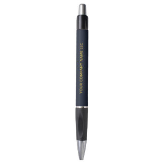 Caneta Corporativa Azul Marinho e Dourada Executiv