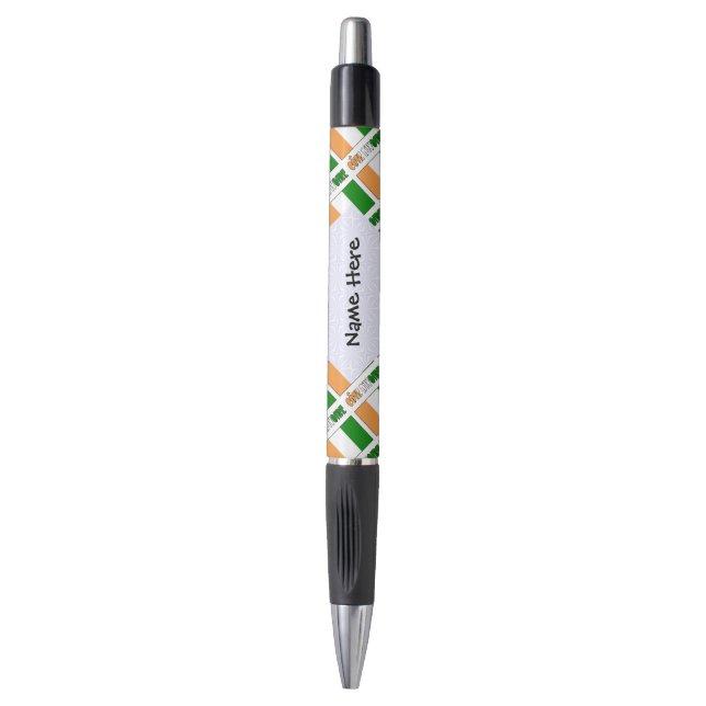 Caneta Côte d'Ivoire Costa do Marfim Bandeira Tiled Perso (Frente Vertical)