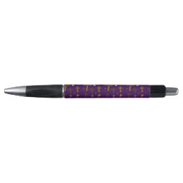 Caneta Cruzes Cristãs em Roxo