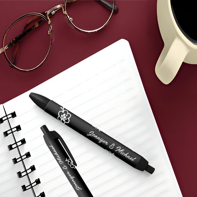 Caneta de Casamento Monograma Personalizada | FAVO (Personalized Monogram Wedding Pen | Party Favors
)