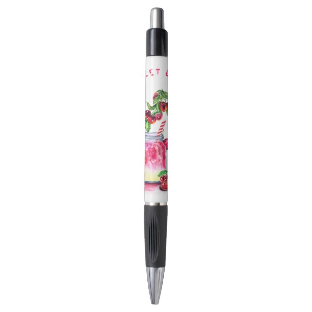 Caneta de Cereja Fresca - Texto Personalizado (Frente Vertical)
