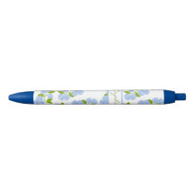 Caneta de Hydrangea Azul Personalizada