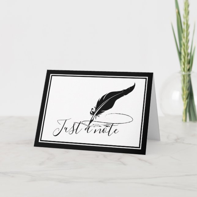 Caneta de pena personalizada cartão (Frente)