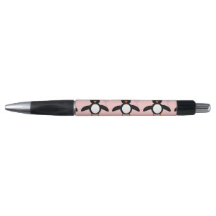Caneta de Pinguim de Menina Rosa-Rosa