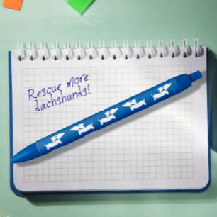 Caneta de tinta azul Dachshund para amantes Dachsh