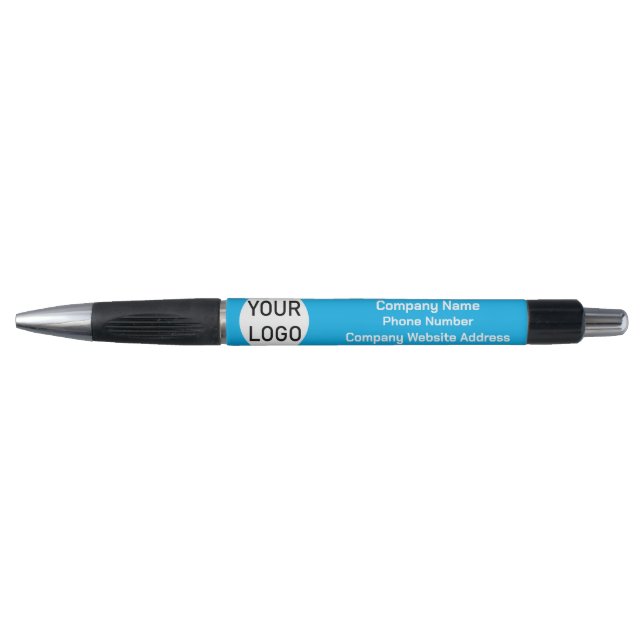 Caneta de Tinta Azul do Logotipo Personalizado da  (Frente)