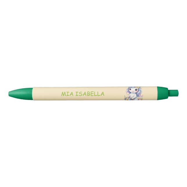 Caneta de tinta azul Primavera de Páscoa branca Un (Frente)