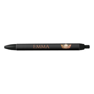 Caneta de Tinta Personalizada da Coroa Laranja Mis