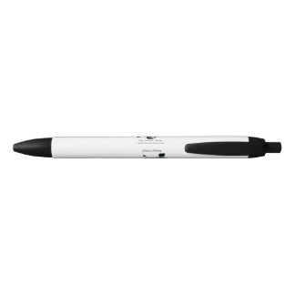 Caneta de tinta preta com acabamento preto