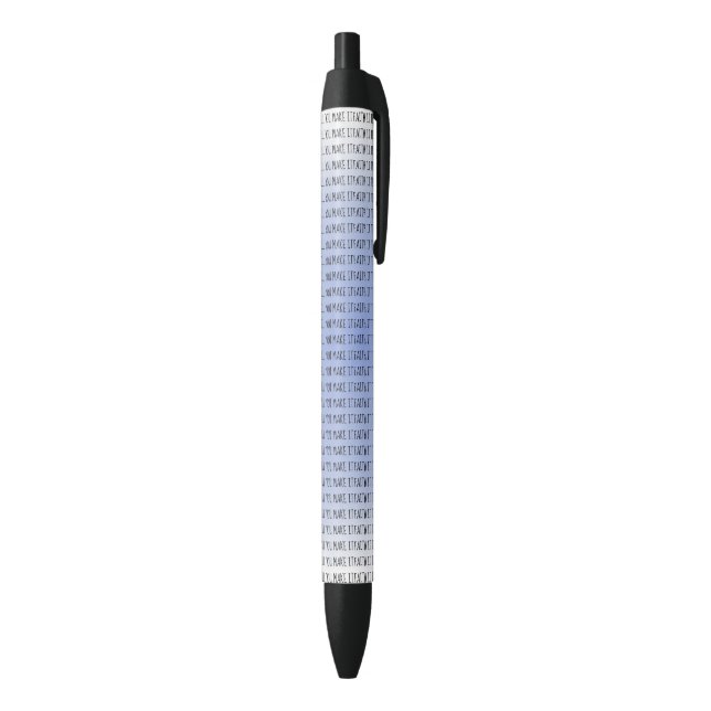 Caneta de Tinta Preta com Fé Azul (parte de inferior (Vertical))