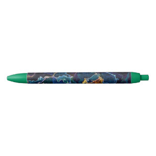 Caneta de Tinta Preta com Óleo