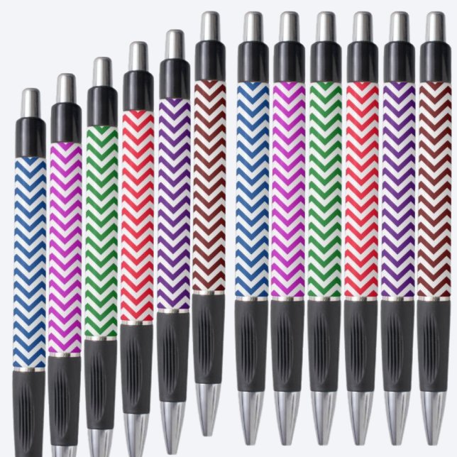 Caneta de Tinta Preta com Padrão Colorido (Criador carregado)