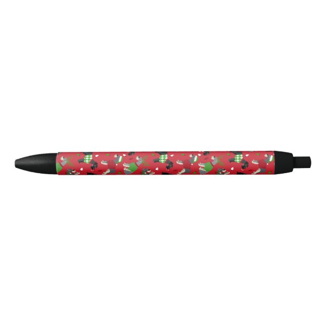 Caneta de Tinta Preta do Esqunauzer Natal (Frente)
