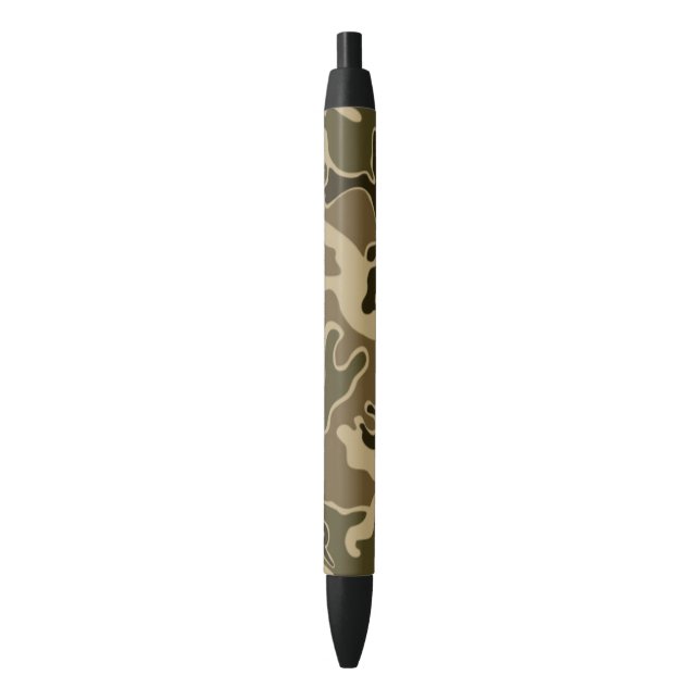 Caneta de tinta preta do padrão da Camo (Frente Vertical)