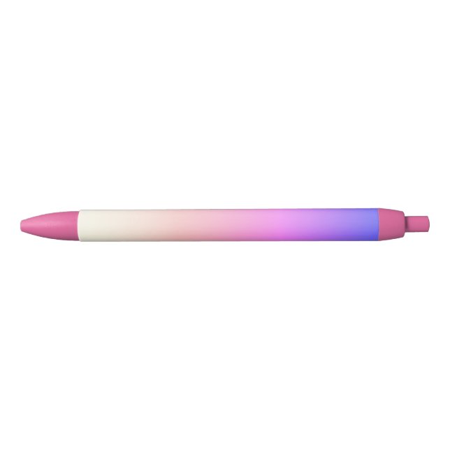 Caneta de Tinta Preta Gradiente Rosa Quente (Frente)