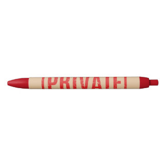 Caneta de Tinta Preta Privada Escrita