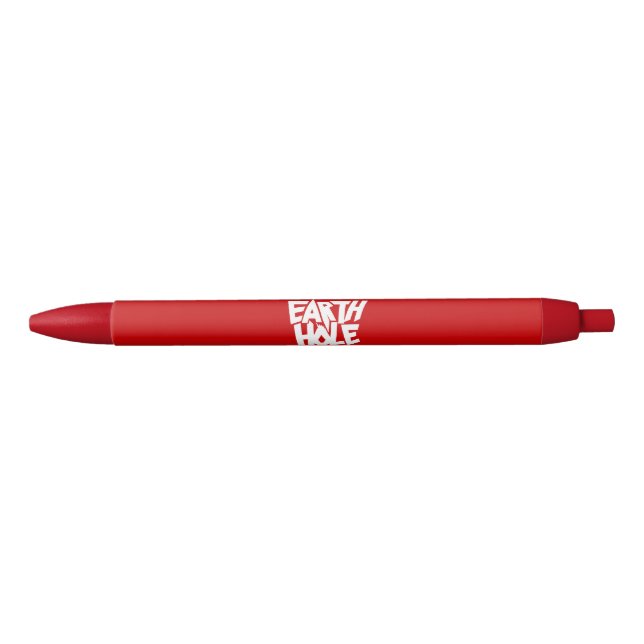 Caneta de tinta vermelha Earth Hole (Frente)
