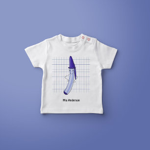 Caneta Desenhada Mão Bonita Nome T-Shirt