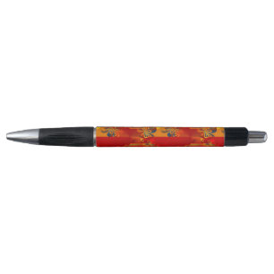 Caneta Design gráfico sem emenda - laranja vermelha mim