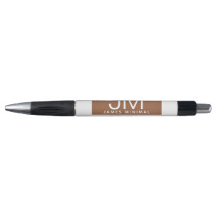 Caneta Design Minimalista Profissional Moderno   Marrom e