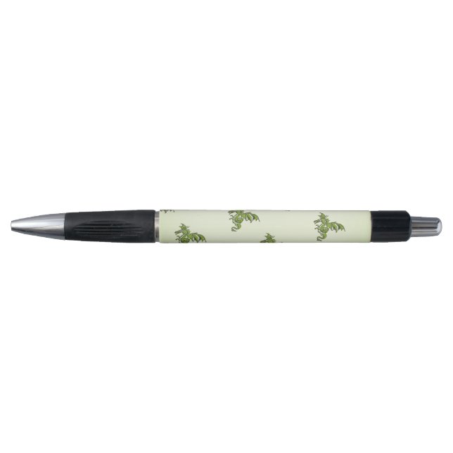 Caneta Dragão Lutador Verde (Frente)