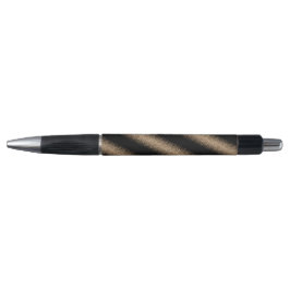 Caneta Elegante Glitter Ombre Preto e Dourado