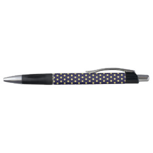 Caneta Elegante Padrão de Azulejos Geométricos Azul-Navy