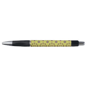 Caneta Elegante Tacha Floral Patterno