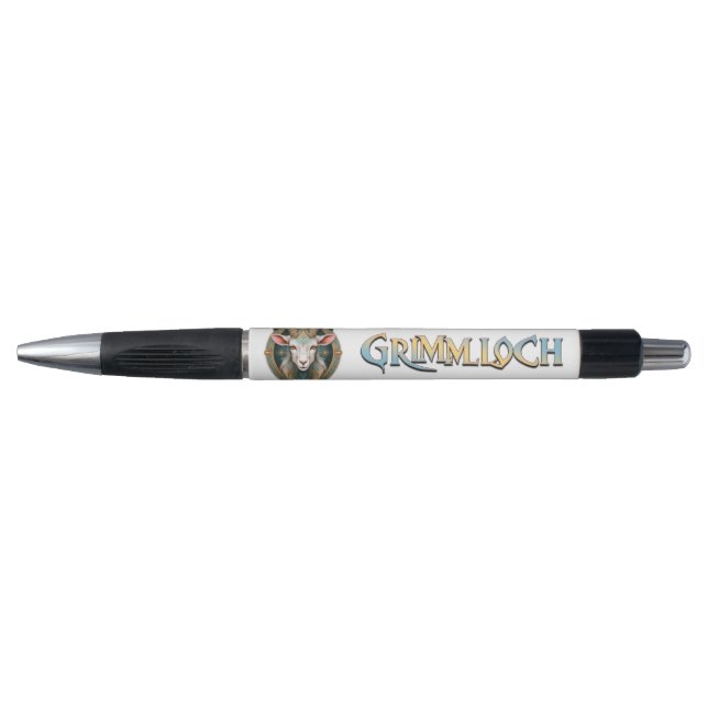 Caneta Emblema de Cabra Grimmloch RPG de Fantasia (Frente)