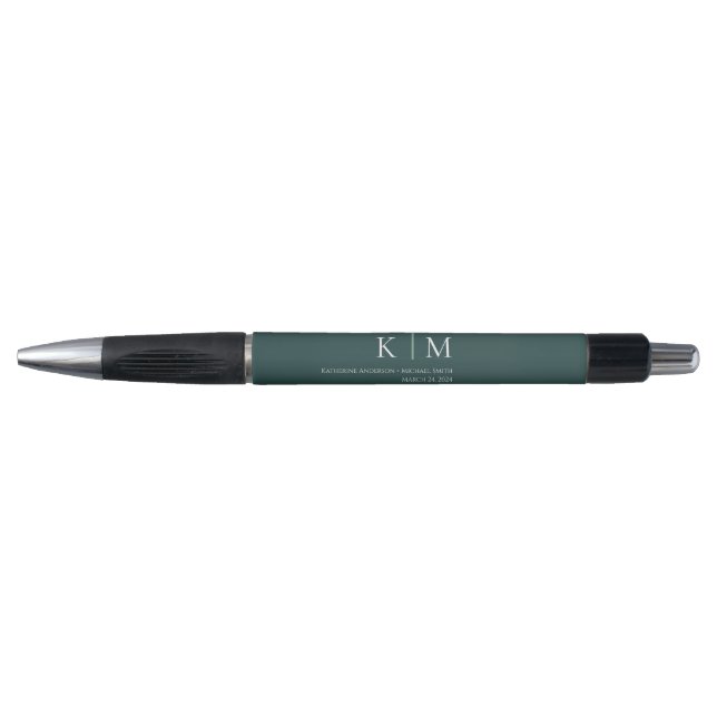 Caneta Emerald Green e White-Wedding- (Frente)