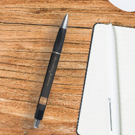 Caneta Escritório monograma de dourado preto