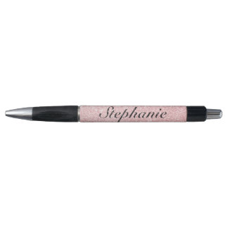 Caneta Estilo de Miniatura Rosa de Nome Personalizado