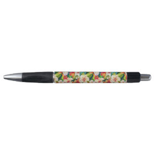 Caneta Estilo de Pintura a Óleo Floral Tropical
