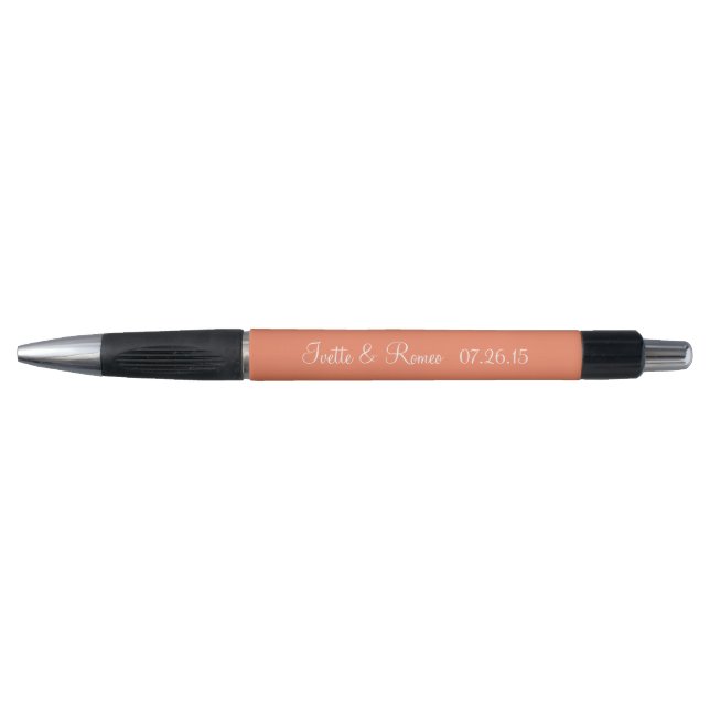Caneta Favor de casamento personalizado Nectarine (Frente)
