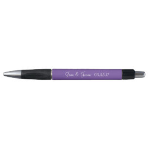 Caneta Favores do Casamento Personalizado Real Roxo