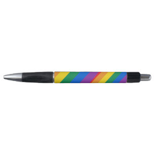 Caneta Feito Com Orgulho Coração Arco-íris Personalizado