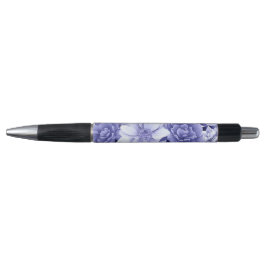 Caneta Floral Azul
