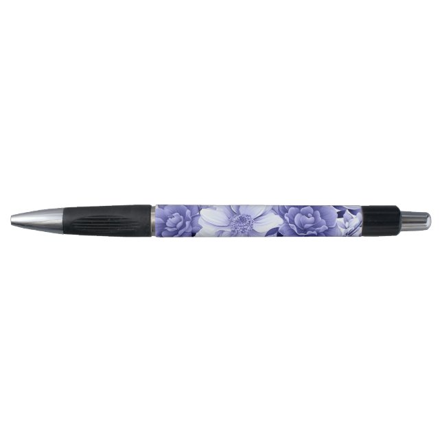 Caneta Floral Azul (Frente)