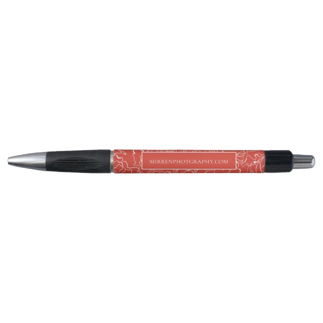 Caneta Floral Simples Personalizado Fiesta (Frente)