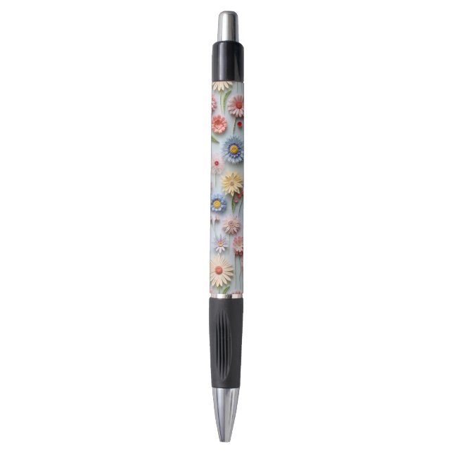 Caneta Flores 3D- (Frente Vertical)