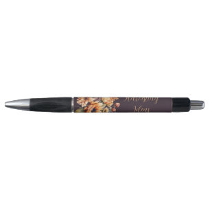 Caneta Flores de Quedas de Cores-d'Água-Púrpura