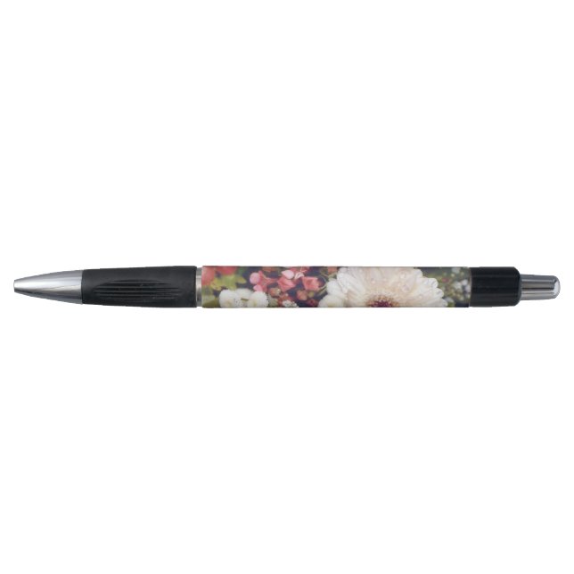 Caneta Foto de Buquê de Flores Românticas (Frente)