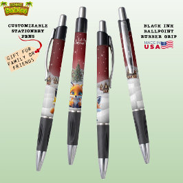 Caneta Fox Woodland Willife Animal Deixe-o nevar 🦊