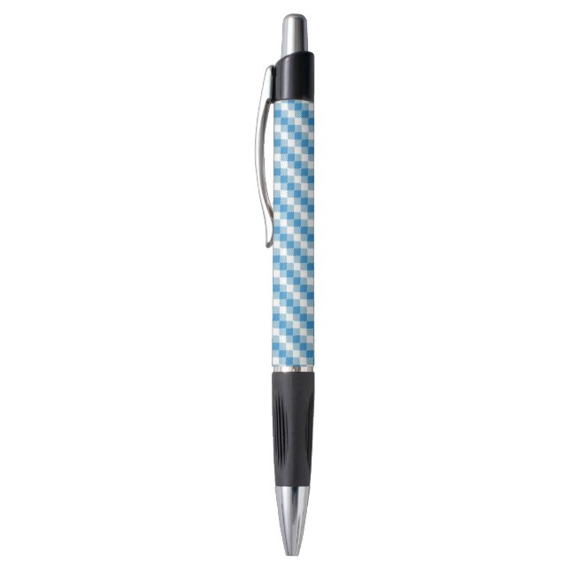 Caneta fundo Azul-branco dos quadrados (Topo (Vertical))