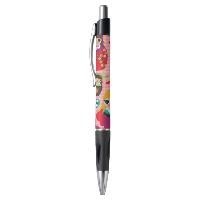 Caneta Fundo da ilustração da boneca do russo (Topo (Vertical))
