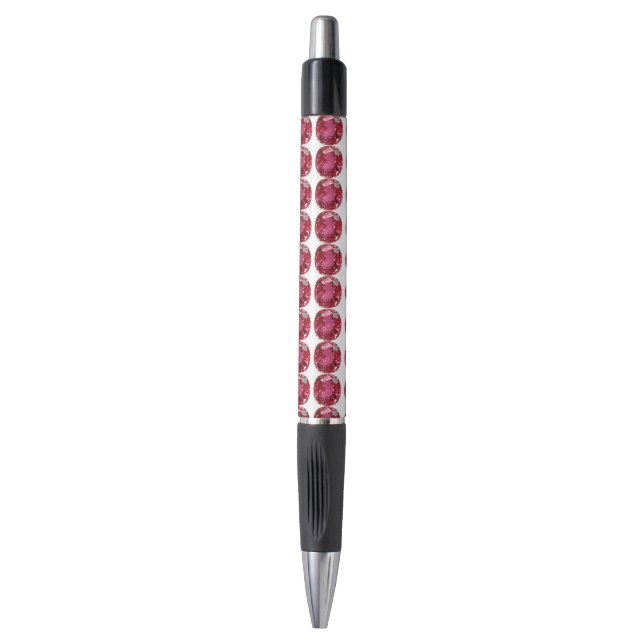 Caneta Gemstone Rosa (Frente Vertical)