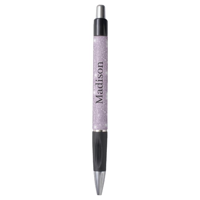 Caneta Girly Lavender Faux Glitter Sparkle (Frente Vertical)