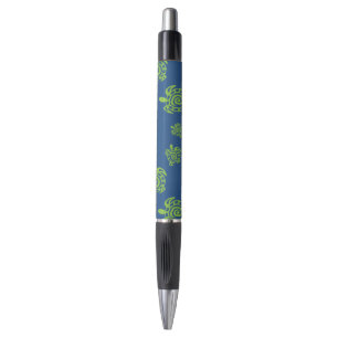 Caneta Gráfico verde e azul da tartaruga