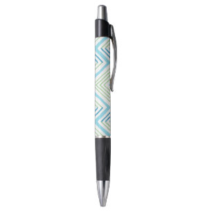 Caneta Grande Chevron Zag em Verde e Aqua