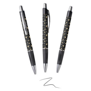 Caneta Gravata Luxo Midnight Geometry